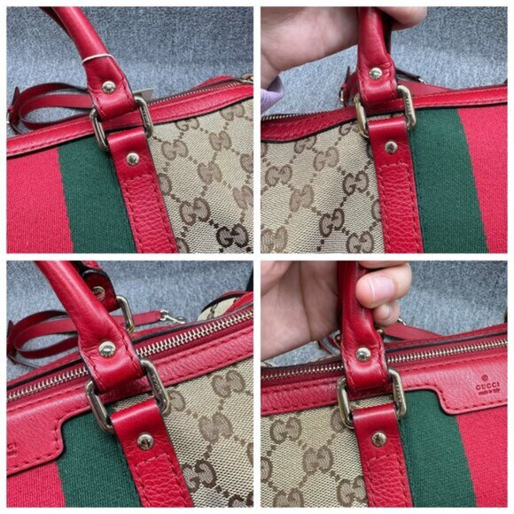 Gucci Boston Web Canvas Satchel Lux-560-08282025 - Picture 9 of 15